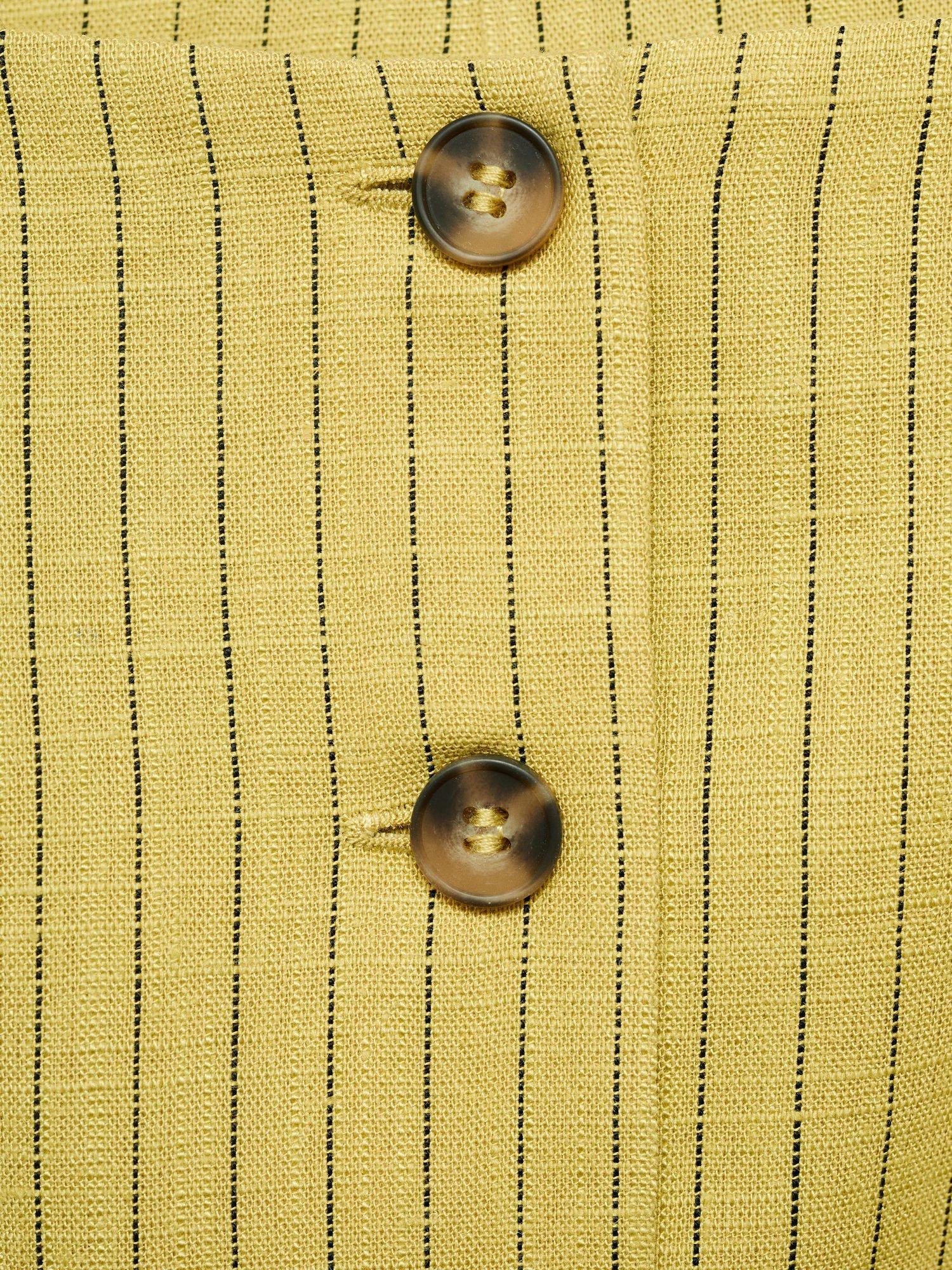 Product image 8 of 8, which shows Mango Luca Stripe Square Neck Sleeveless Vest, Bright Yellow, L