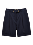 Joules Button Detail Tailored Shorts, Navy