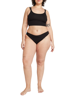 Nudea Organic Cotton Mini Knickers, Pack of 2, Black