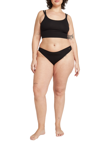 Nudea Organic Cotton Mini Knickers, Pack of 2, Black