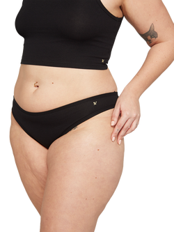 Nudea Organic Cotton Mini Knickers, Pack of 2 - view 2, Black