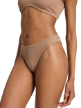 Nudea Organic Cotton Thong, Pack of 2, Mocha