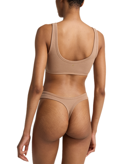 Nudea Organic Cotton Thong, Pack of 2, Mocha - view 2, Mocha