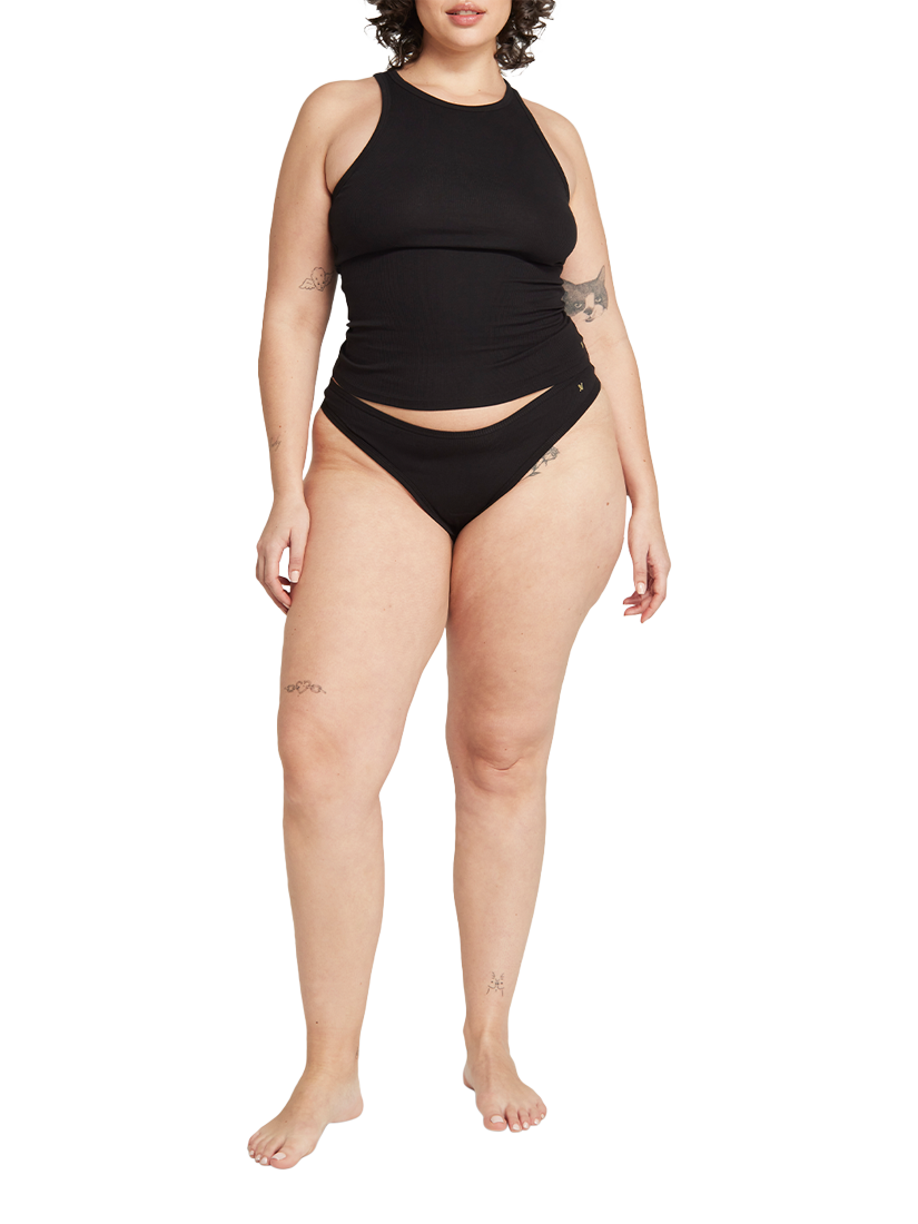 Nudea Organic Cotton High Cut Thong, Pack of 3