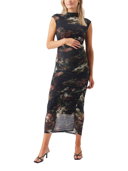 Ripe Vella Mesh Bodycon Evening Dress, Black