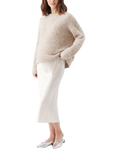 Ripe Crystal Bias Cut Satin Maternity Skirt, Oyster