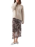 Ripe Savannah Animal Print Mesh Marenity Midi Skirt