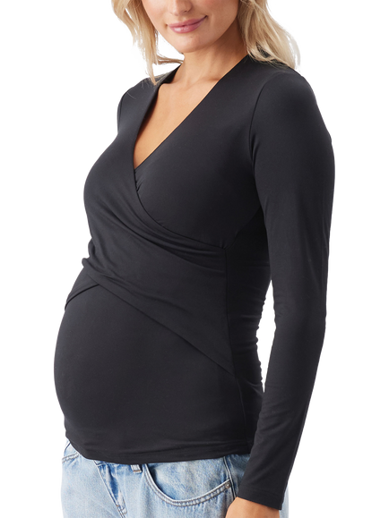Ripe Luxe Embrace Nursing Top - view 2, Black