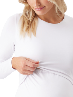 Ripe Luxe Knit Nursing Top, White - view 2, White