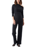 Ripe Off-Shoulder Rib Maternity Top, Black