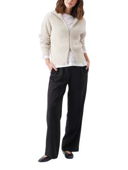 Ripe Layla Zip Knit Maternity Cardigan, Oat Marle, Oat Marle