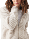 Ripe Layla Zip Knit Maternity Cardigan, Oat Marle