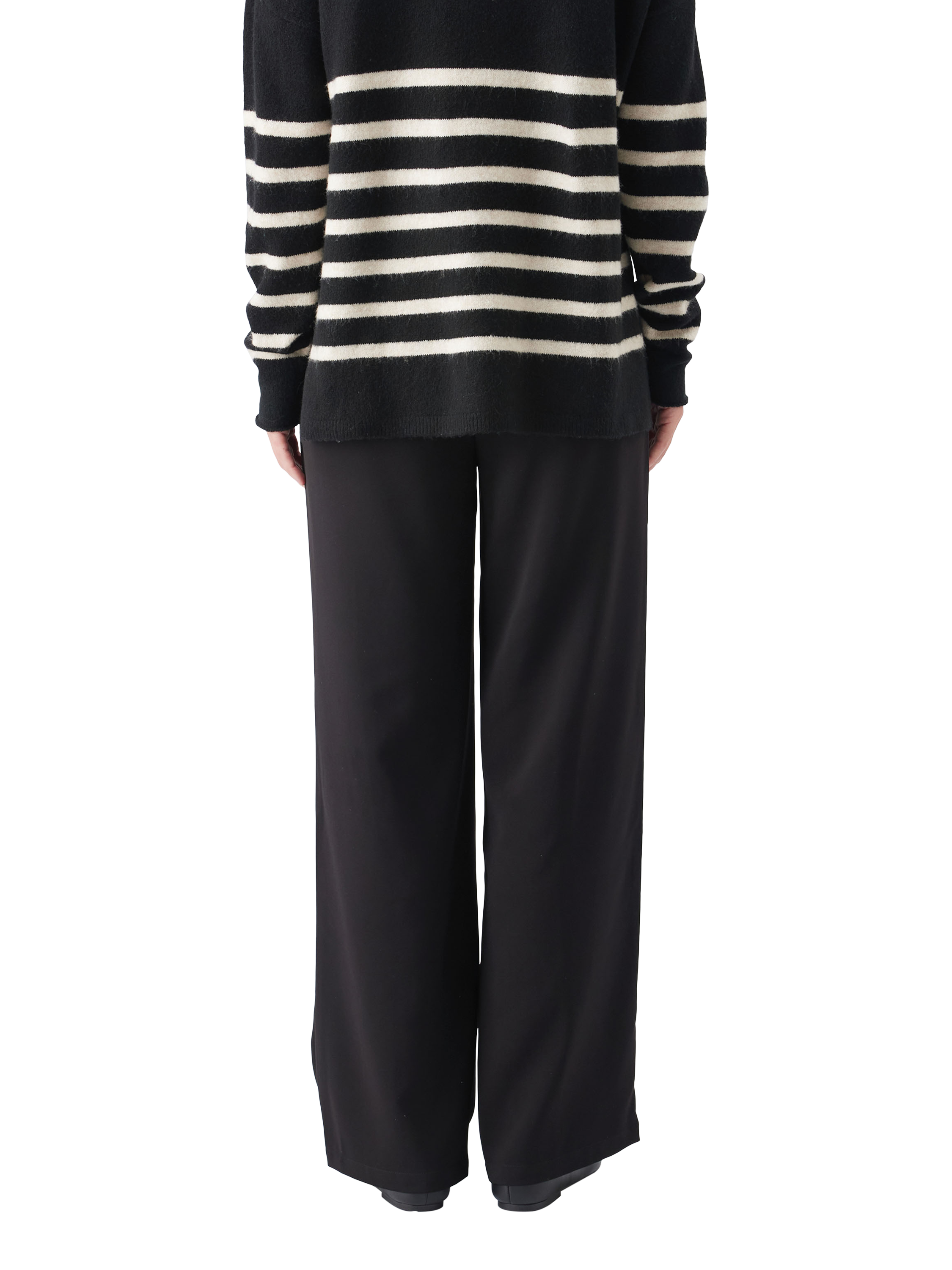 Product image 4 of 5, which shows Ripe Alexa Pull-On Wide Leg Trousers, Black, XS