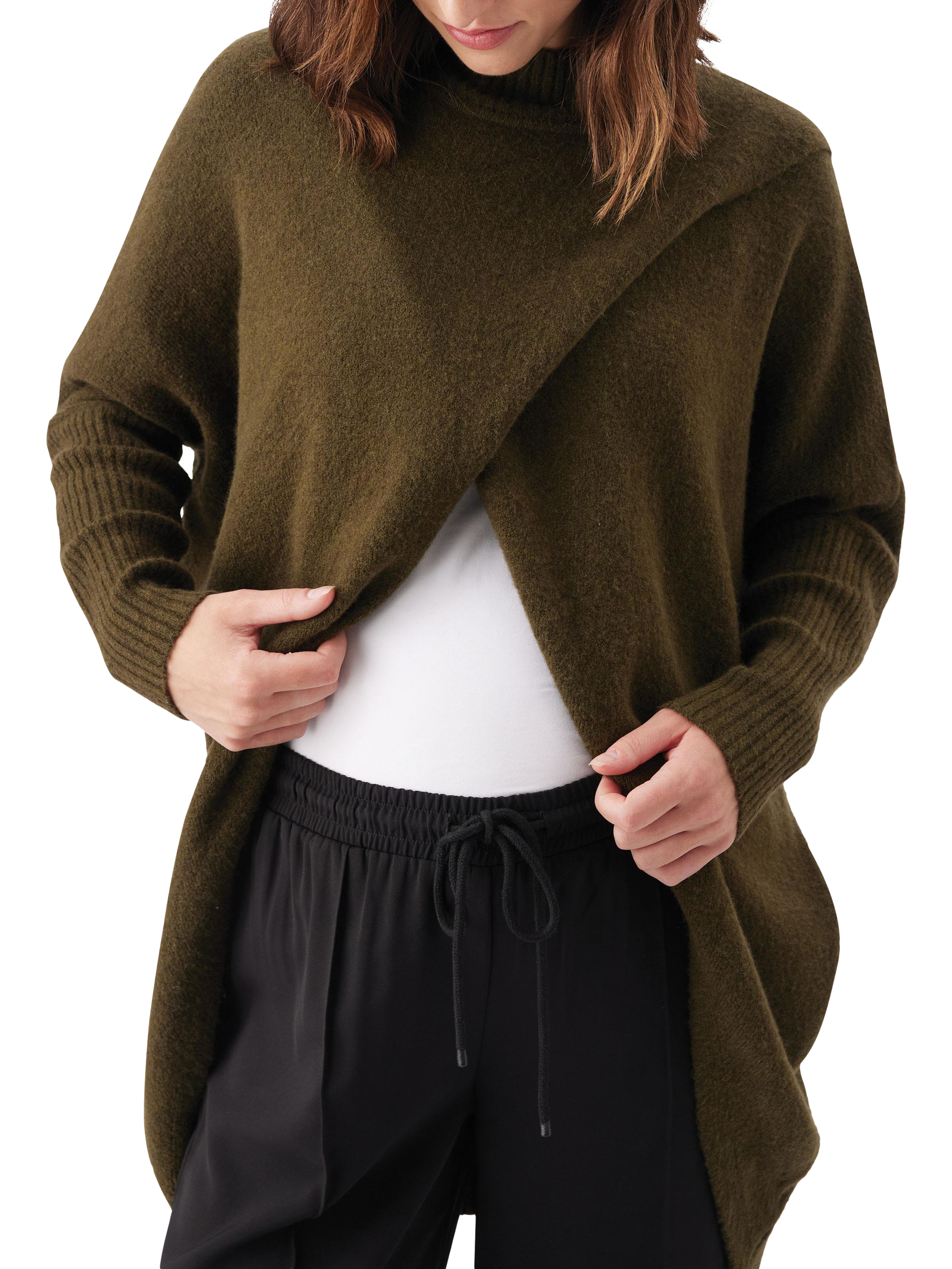 Product image 5 of 5, which shows Ripe Alexa Pull-On Wide Leg Trousers, Black, XS