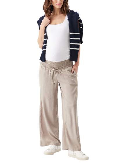 Ripe Wide Leg Classic Tencel Pant - view 2, Taupe