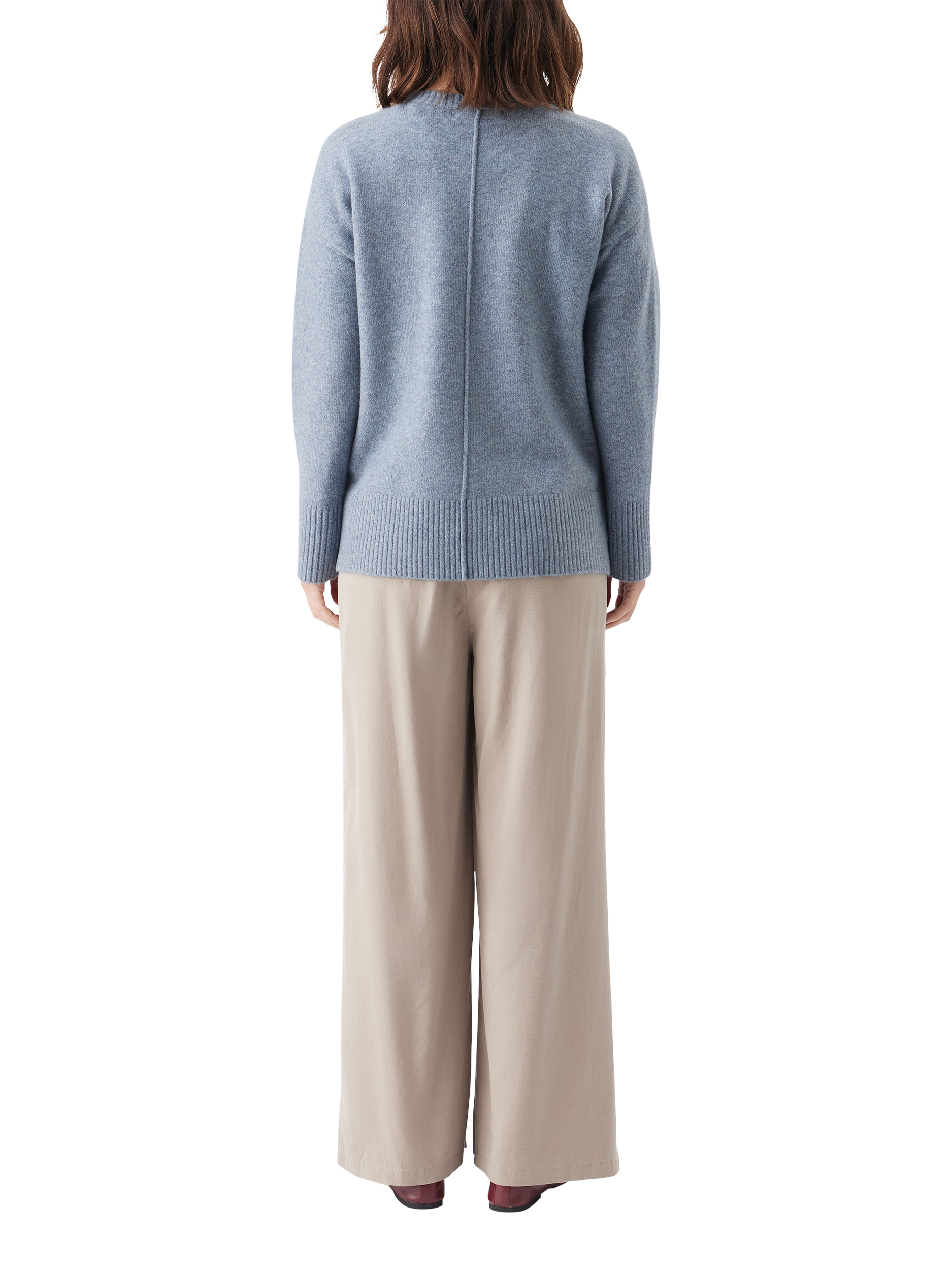Product image 5 of 5, which shows Ripe Wide Leg Classic Tencel Pant, Taupe, XS