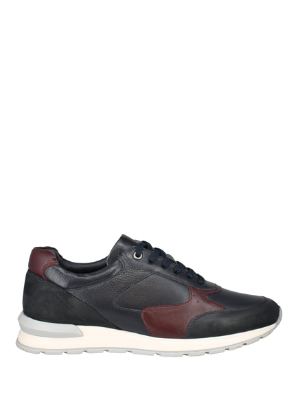 Josef Seibel Carry 01 Lace Up Leather Trainers - view 2, Blue