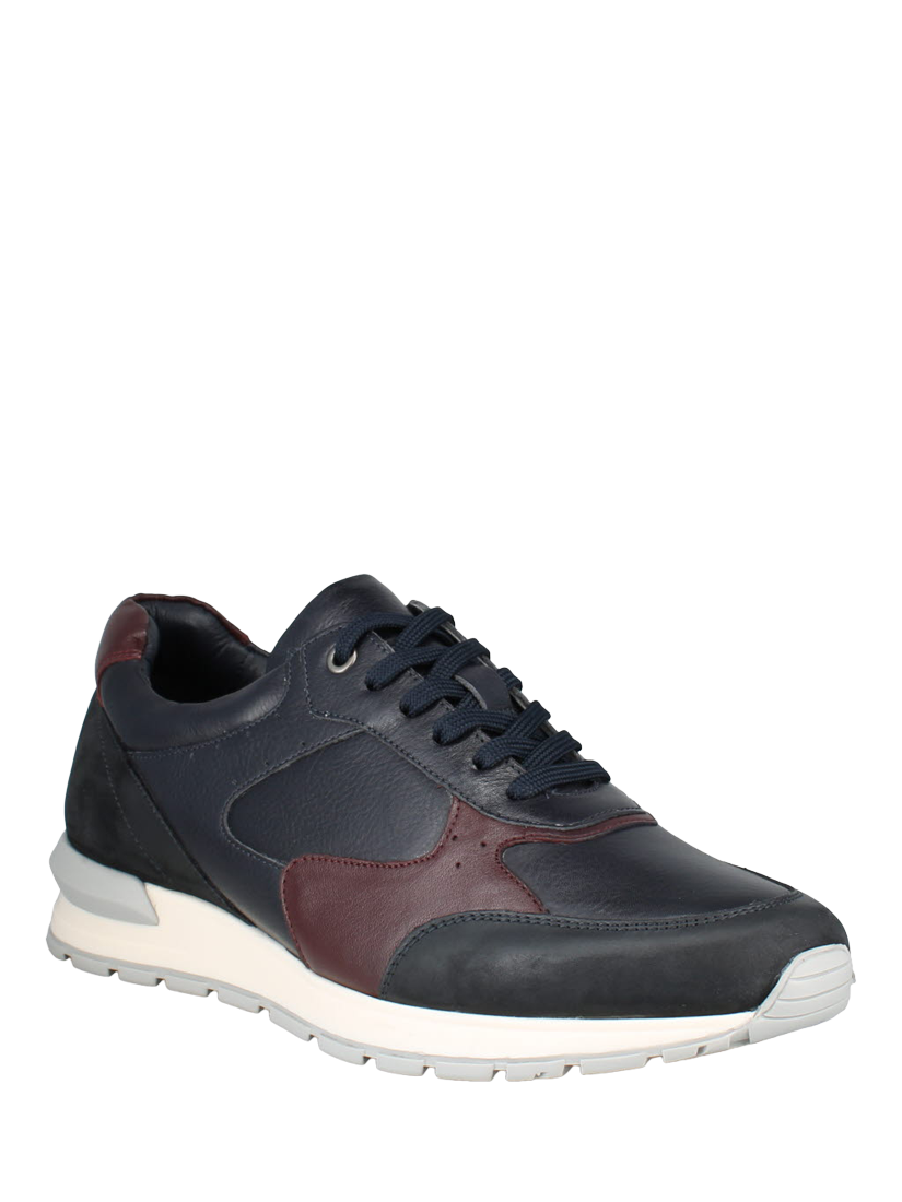 Product image 3 of 5, which shows Josef Seibel Carry 01 Lace Up Leather Trainers, Blue, 6.5