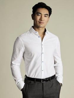 Charles Tyrwhitt Cotton Non-Iron Shirt, White Print, White Print