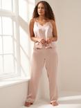 Truly Pure Silk Camisole Pyjama Set, Blush