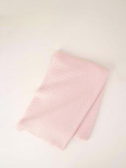 Truly Honeycomb Stitch Pure Cashmere Scarf, Blush, Blush