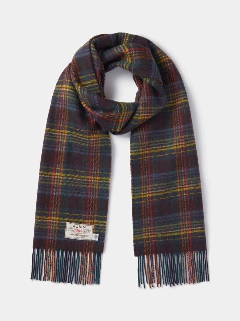 Product image 1 of 2, which shows Aubin Hamilton Lambswool Scarf, Tartan Mix