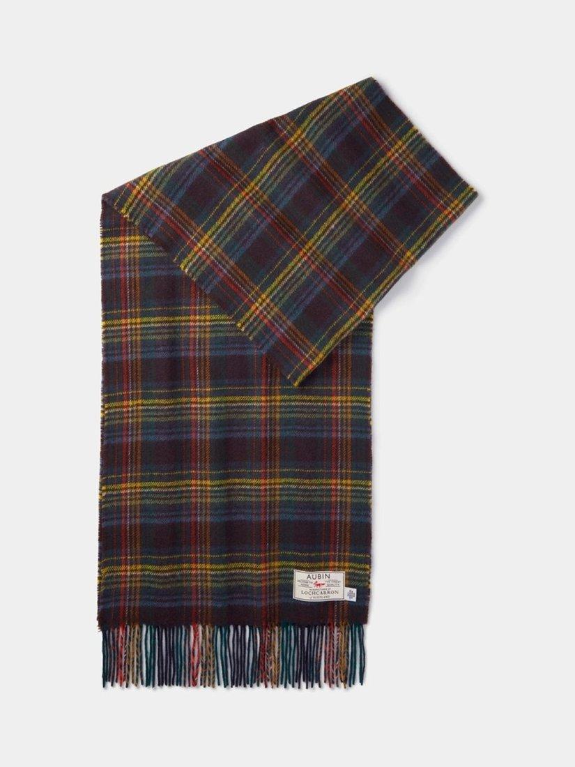 Product image 2 of 2, which shows Aubin Hamilton Lambswool Scarf, Tartan Mix