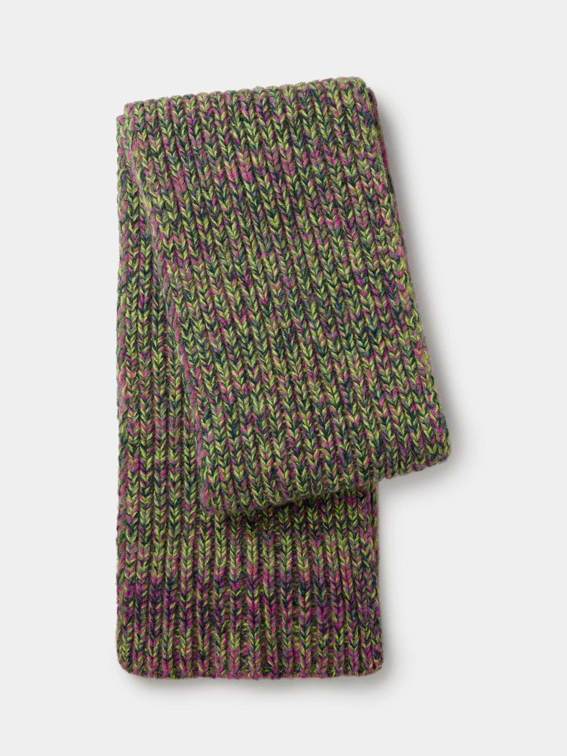 Product image 1 of 2, which shows Aubin Thurlby Lambswool Scarf, Green Twist