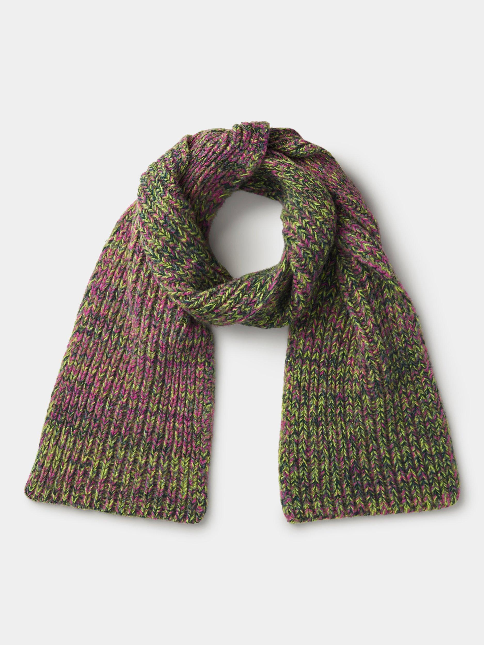 Product image 2 of 2, which shows Aubin Thurlby Lambswool Scarf, Green Twist