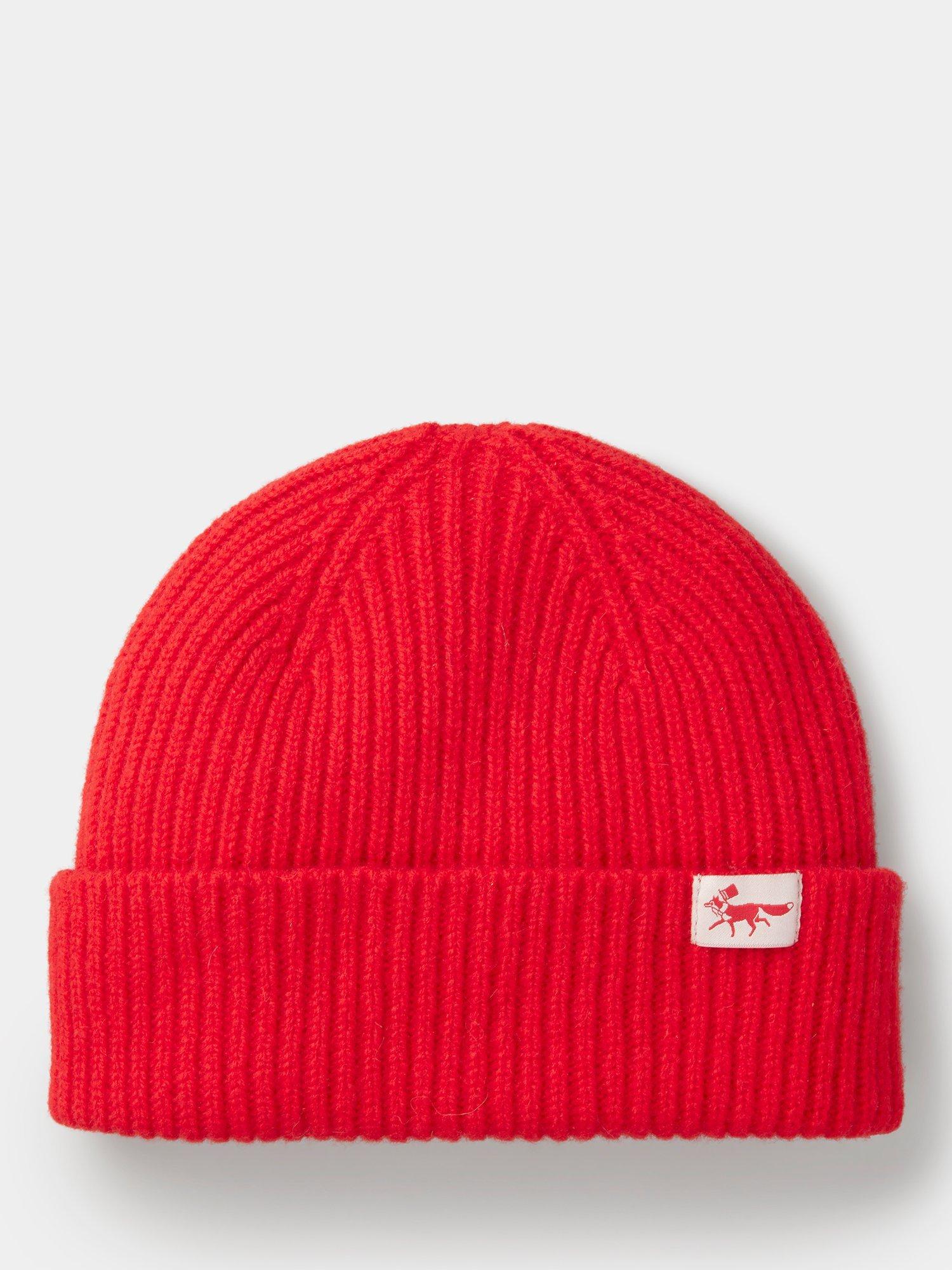 Product image 1 of 1, which shows Aubin Denby Lambswool Knit Beanie Hat, Red, One Size
