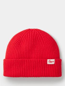 Aubin Denby Lambswool Knit Beanie Hat, Red