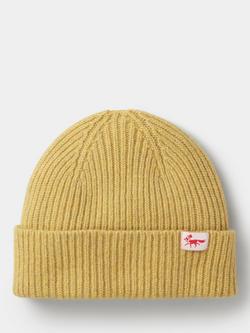 Aubin Denby Lambswool Knit Beanie Hat, Yellow