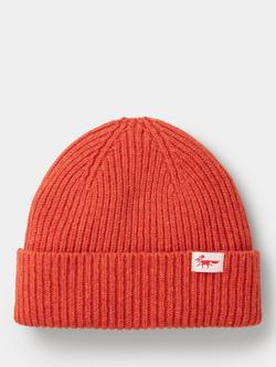 Aubin Denby Lambswool Knit Beanie Hat, Rust