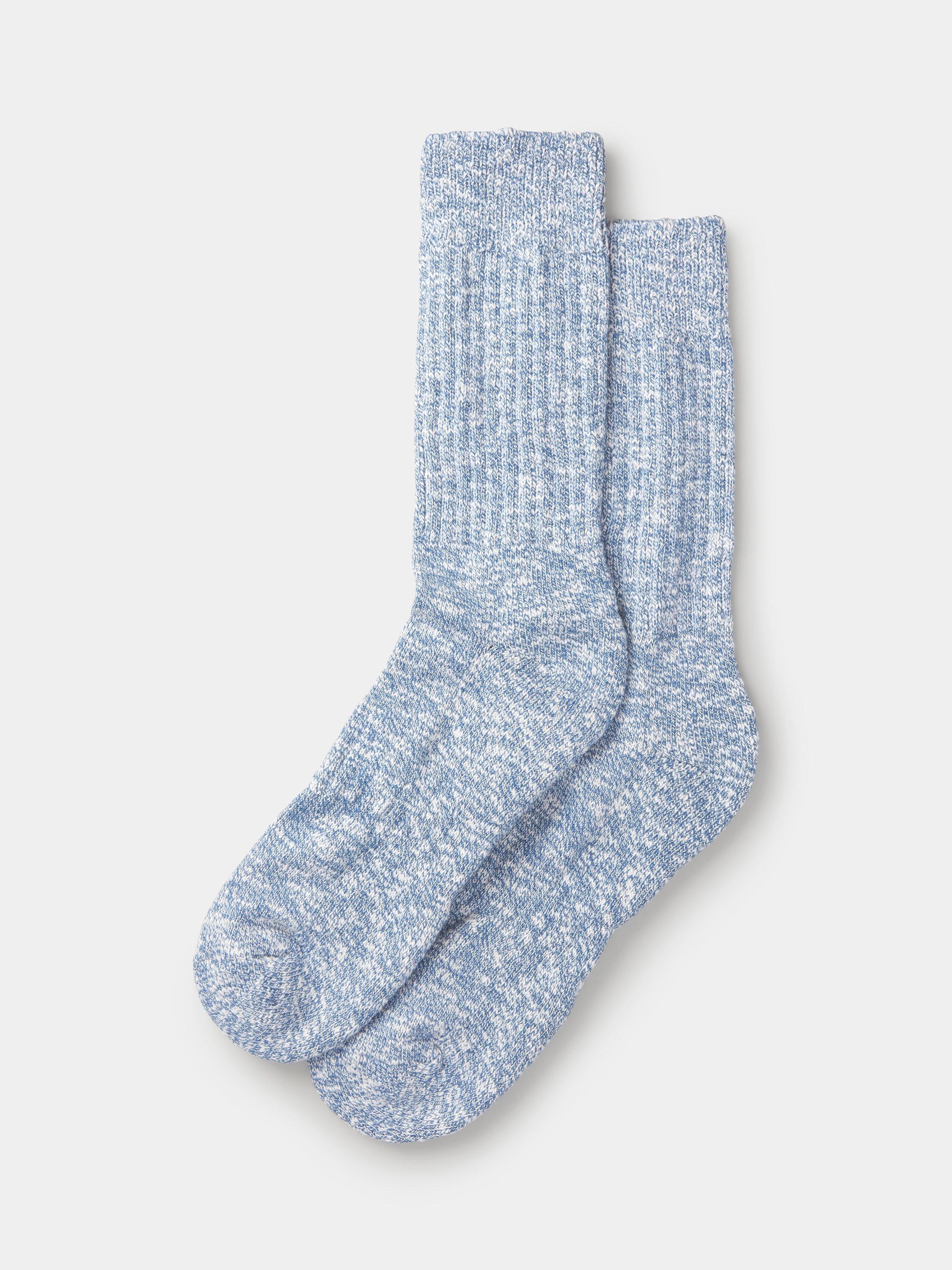 Product image 1 of 1, which shows Aubin Dale Cotton Blend Twist Socks, Blue Twist, M