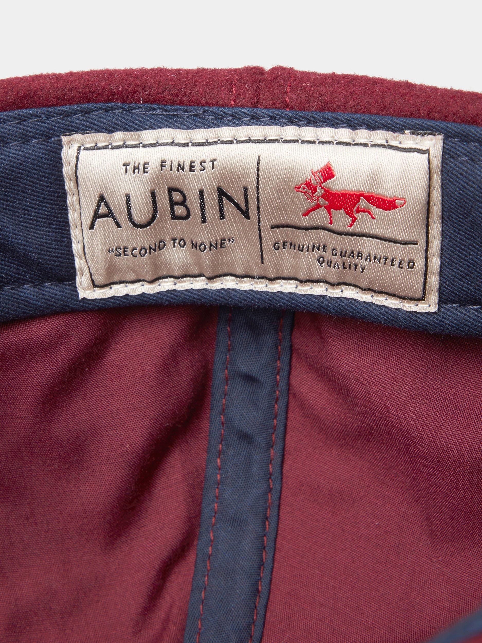 Product image 3 of 3, which shows Aubin Harrier Flannel Cap, Burgundy, One Size