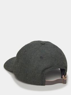 Aubin Hopkins Wool Herringbone Cap, Green - view 2, Green