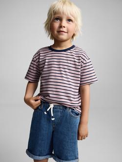 Mango Kids' Cancun Denim Shorts, Navy Blue, Navy Blue