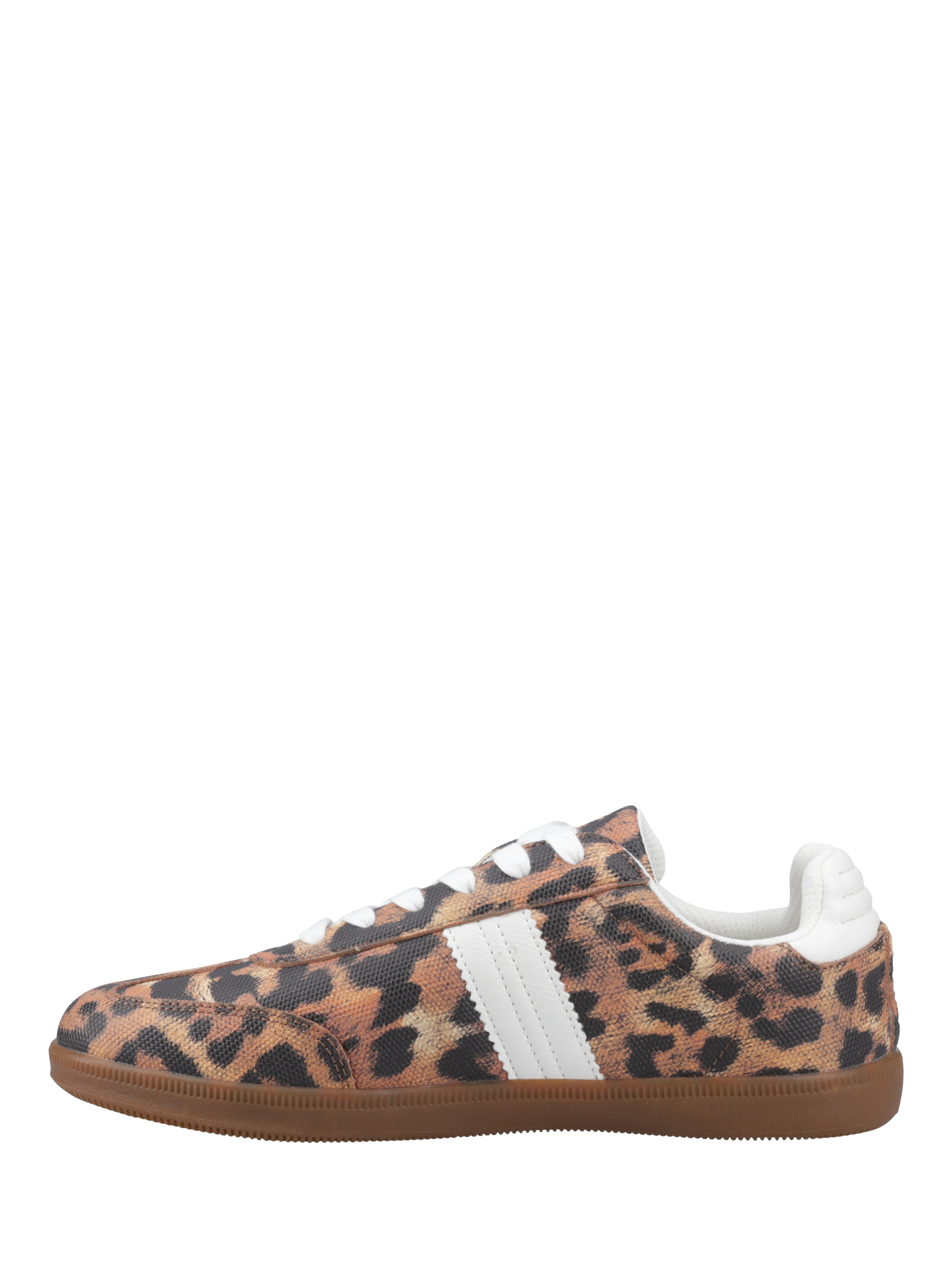 Product image 5 of 5, which shows ONLY Amber Leopard Print Lace Up Trainers, Sand/Multi, 3