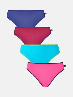 British Boxers Lucky Dip High Leg Knickers, Pack of 4, Multi, Multi