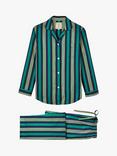 British Boxers Regimental Stripe Pyjama Set, Jade