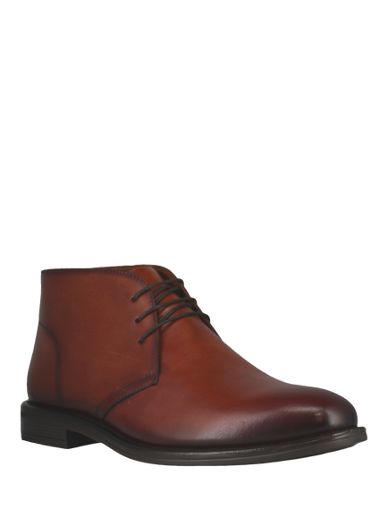 Josef Seibel Cedric 06 Leather Chukka Boots - view 2, Cognac