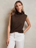 Reiss Harper Wool High Neck Sleeveless T-Shirt
