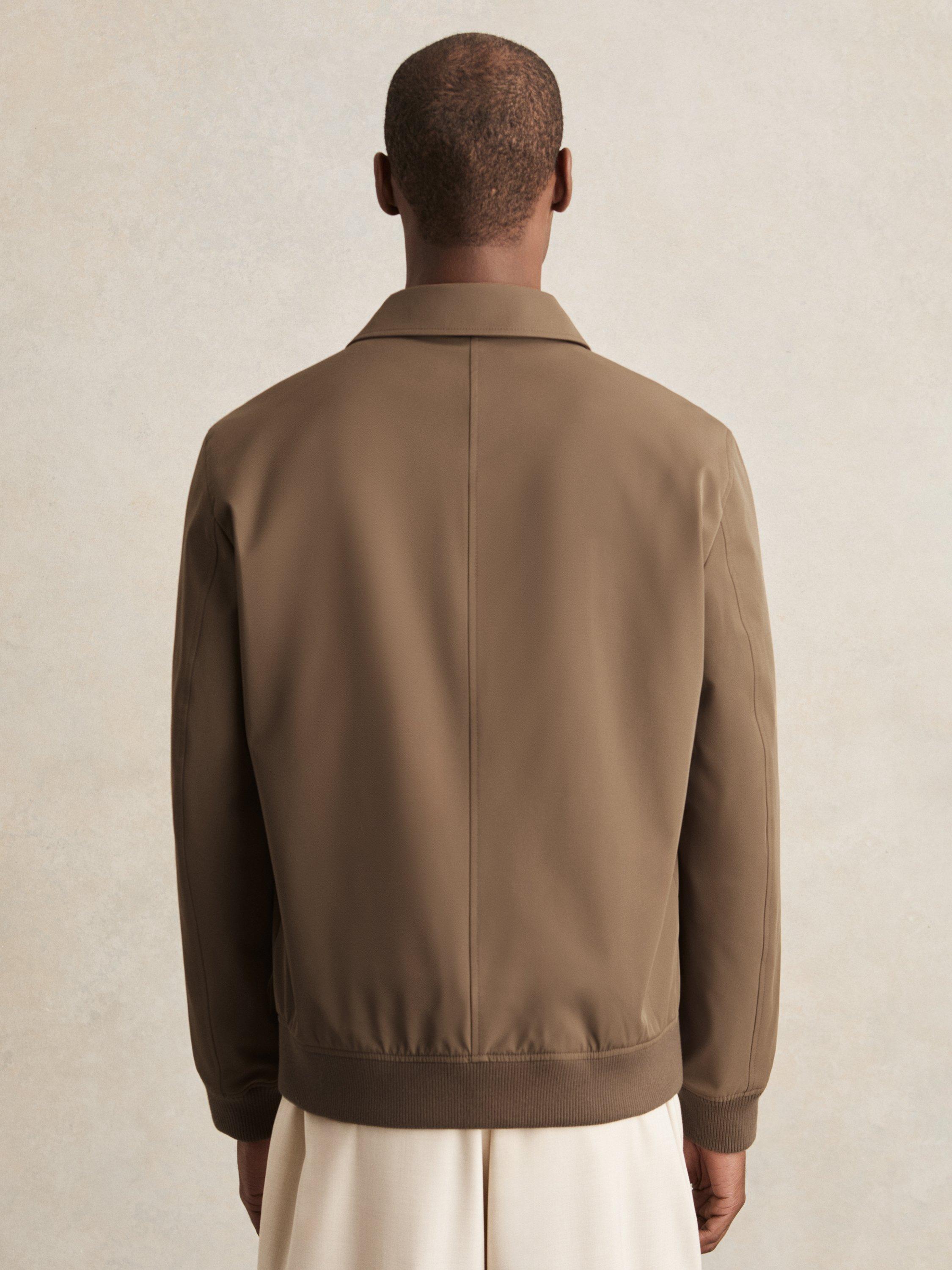 Product image 5 of 5, which shows Reiss Bobby Button Down Shirt Jacket, Chestnut Brown, S