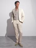 Reiss Bloomfield Linen Cotton Blend Chinos