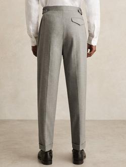 Reiss Complex Herringbone Chinos - view 2, Grey