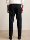 Reiss Complex Herringbone Chinos, Navy