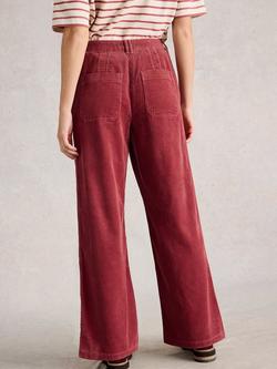 White Stuff Belle Corduroy Trousers, Mid Pink - view 2, Mid Pink