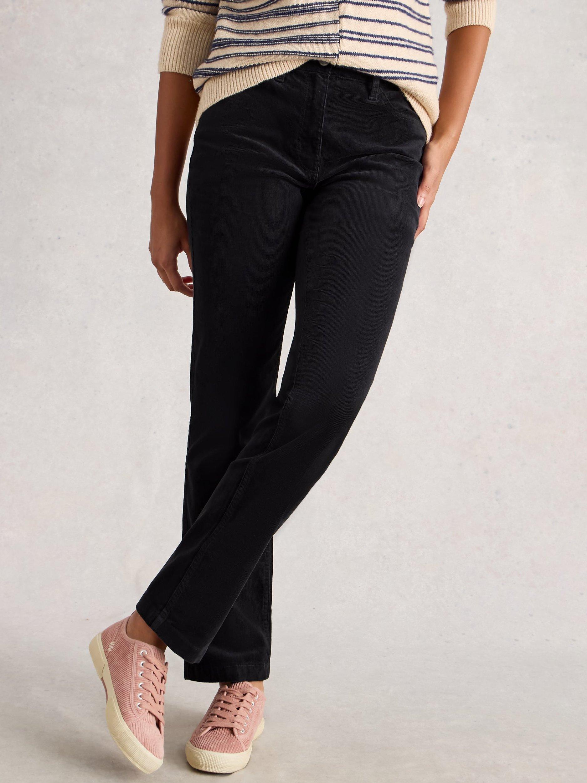 Product image 3 of 6, which shows White Stuff Brooke Ankle Grazer Cotton Blend Trousers, Charc Grey, 12R