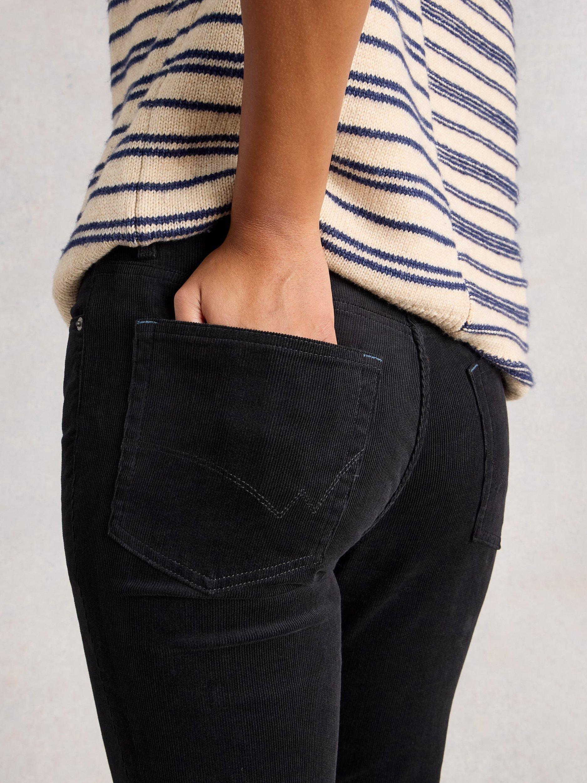 Product image 4 of 6, which shows White Stuff Brooke Ankle Grazer Cotton Blend Trousers, Charc Grey, 12R