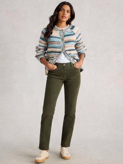 White Stuff Brooke Straight Corduroy Trousers, Khaki, Khaki